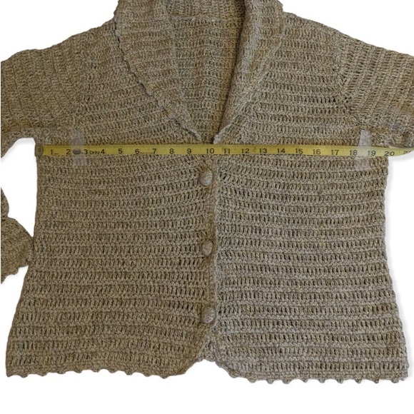 J Jill Linen Cotton Crochet Sweater. Size tag is missing. Estimated Size XL - Picture 6 of 7